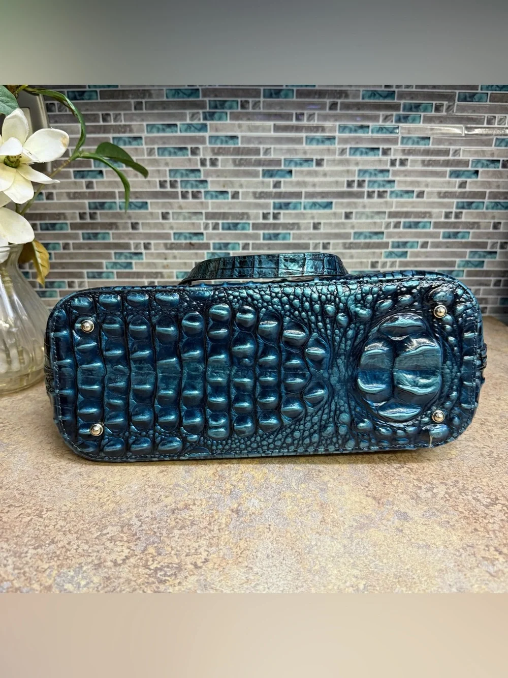 Brahmin Verdigris Medium Asher purse